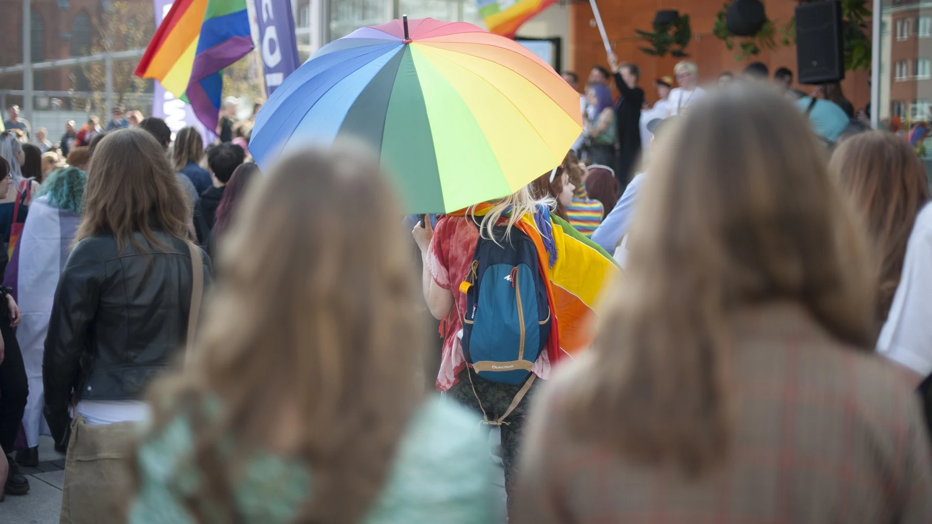 Imagen de una manifestación por los derechos de las personas Lgtbi