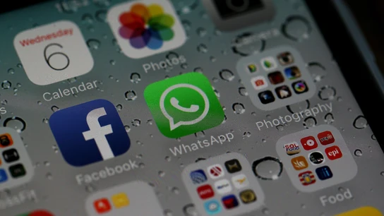 El logo de la app móvil WhatsApp El logo de la app móvil WhatsApp