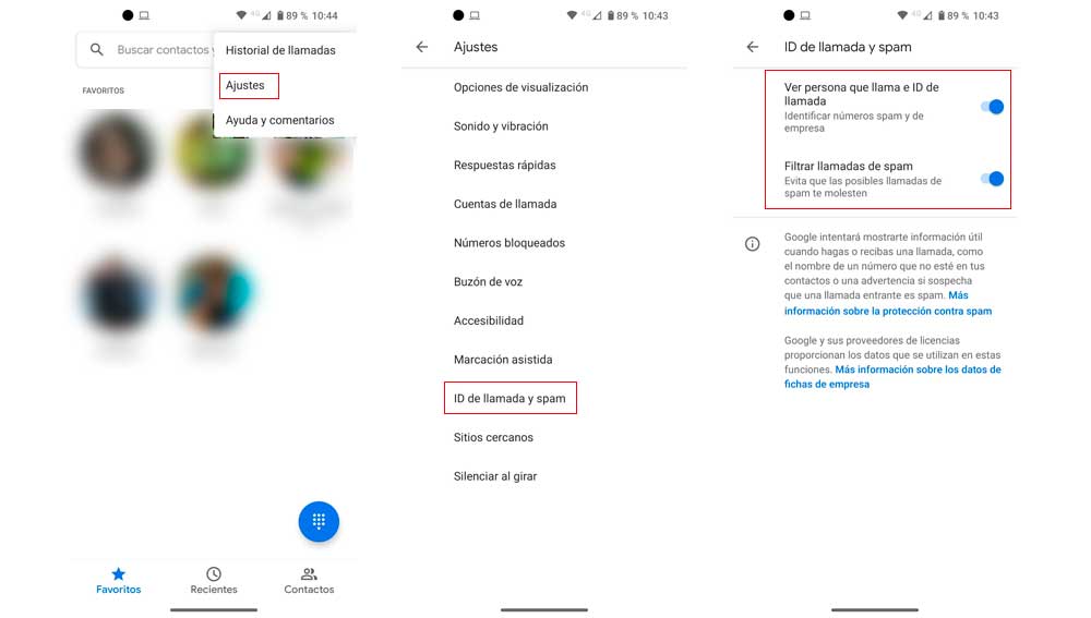 ID de llamada y spam
