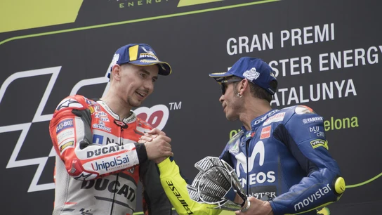 Jorge Lorenzo y Valentino Rossi Jorge Lorenzo y Valentino Rossi