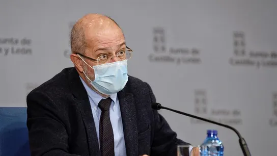 El vicepresidente y portavoz de la Junta de Castilla y León, Francisco Igea durante la rueda de prensa. El vicepresidente y portavoz de la Junta de Castilla y León, Francisco Igea durante la rueda de prensa.
