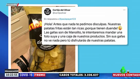 Resuelto el misterio de las gafas que una joven encontró en una bolsa de patatas fritas Resuelto el misterio de las gafas que una joven encontró en una bolsa de patatas fritas