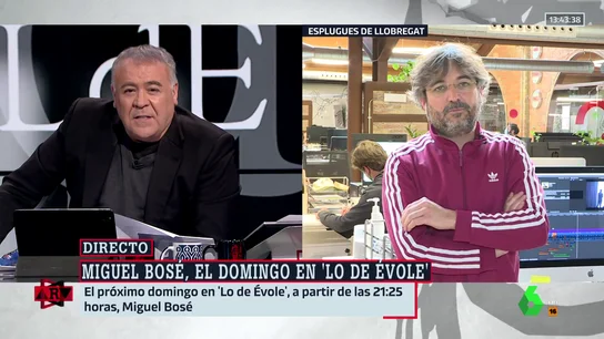 Évole confiesa qué es lo que más le gustó de la entrevista a Miguel Bosé Évole confiesa qué es lo que más le gustó de la entrevista a Miguel Bosé
