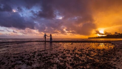 Atardecer en las islas Cook