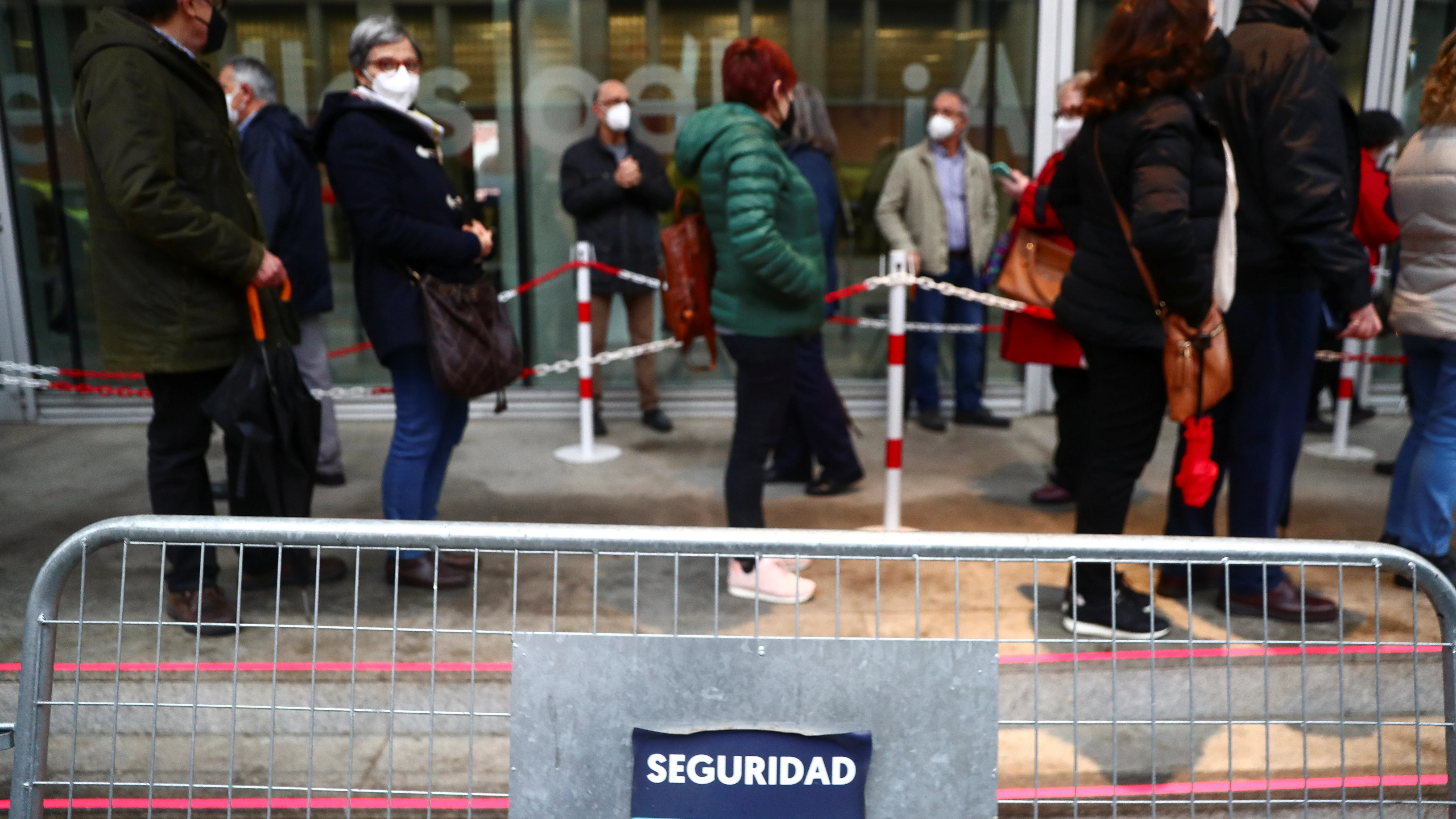 Momento de la campaña de vacunación en Madrid