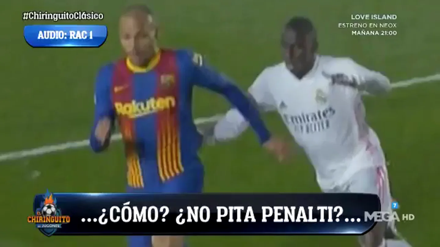 La metamorfosis de 'RAC1' con el penalti de Mendy: de la "vergüenza" al "nada, nada" La metamorfosis de 'RAC1' con el penalti de Mendy: de la "vergüenza" al "nada, nada"