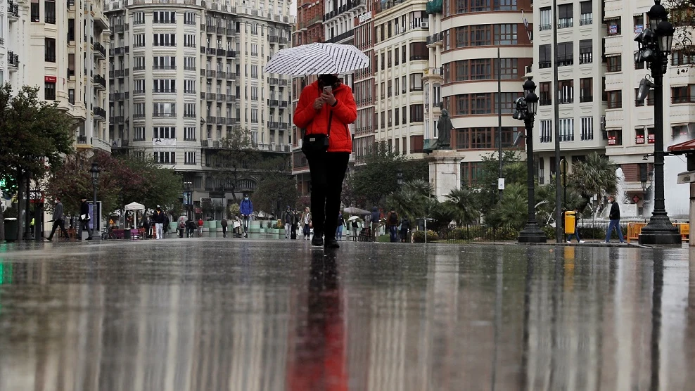 Imagen de lluvia en España