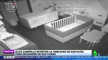 El vídeo de los hijos de Alice Campello y Álvaro Morata escapándose de sus cunas