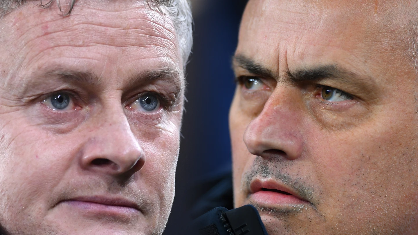 Ole Gunnar Solskjaer y José Mourinho. Ole Gunnar Solskjaer y José Mourinho.