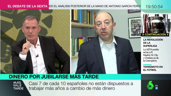Gonzalo Bernardos: "Como uno vive m&aacute;s a&ntilde;os, tiene que jubilarse necesariamente m&aacute;s tarde, es lo que hay"