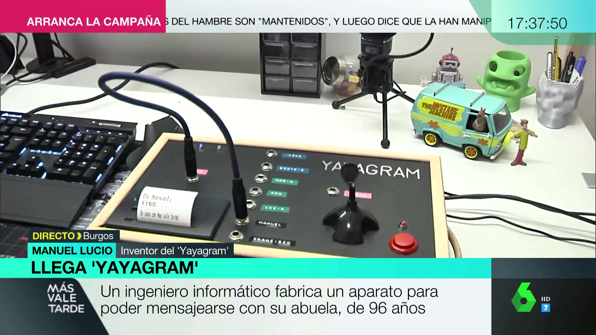 El inventor del 'Yayagram' nos explica paso a paso cómo funciona su revolucionaria idea para hablar con su abuela: "Cualquiera podría hacerlo"