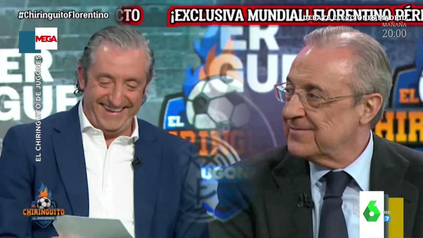Los divertidos chascarrillos de Florentino Pérez a Josep Pedrerol en El Chiringuito Los divertidos chascarrillos de Florentino Pérez a Josep Pedrerol en El Chiringuito