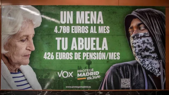 El anuncio de Vox que investiga la Fiscalía. El anuncio de Vox que investiga la Fiscalía.