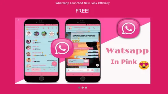 Versión rosa de 'WhatsApp', que resulta ser una estafa Versión rosa de 'WhatsApp', que resulta ser una estafa