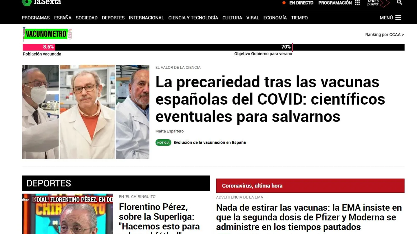 laSexta.com sigue creciendo hasta alcanzar los 10,1 millones de usuarios únicos laSexta.com sigue creciendo hasta alcanzar los 10,1 millones de usuarios únicos