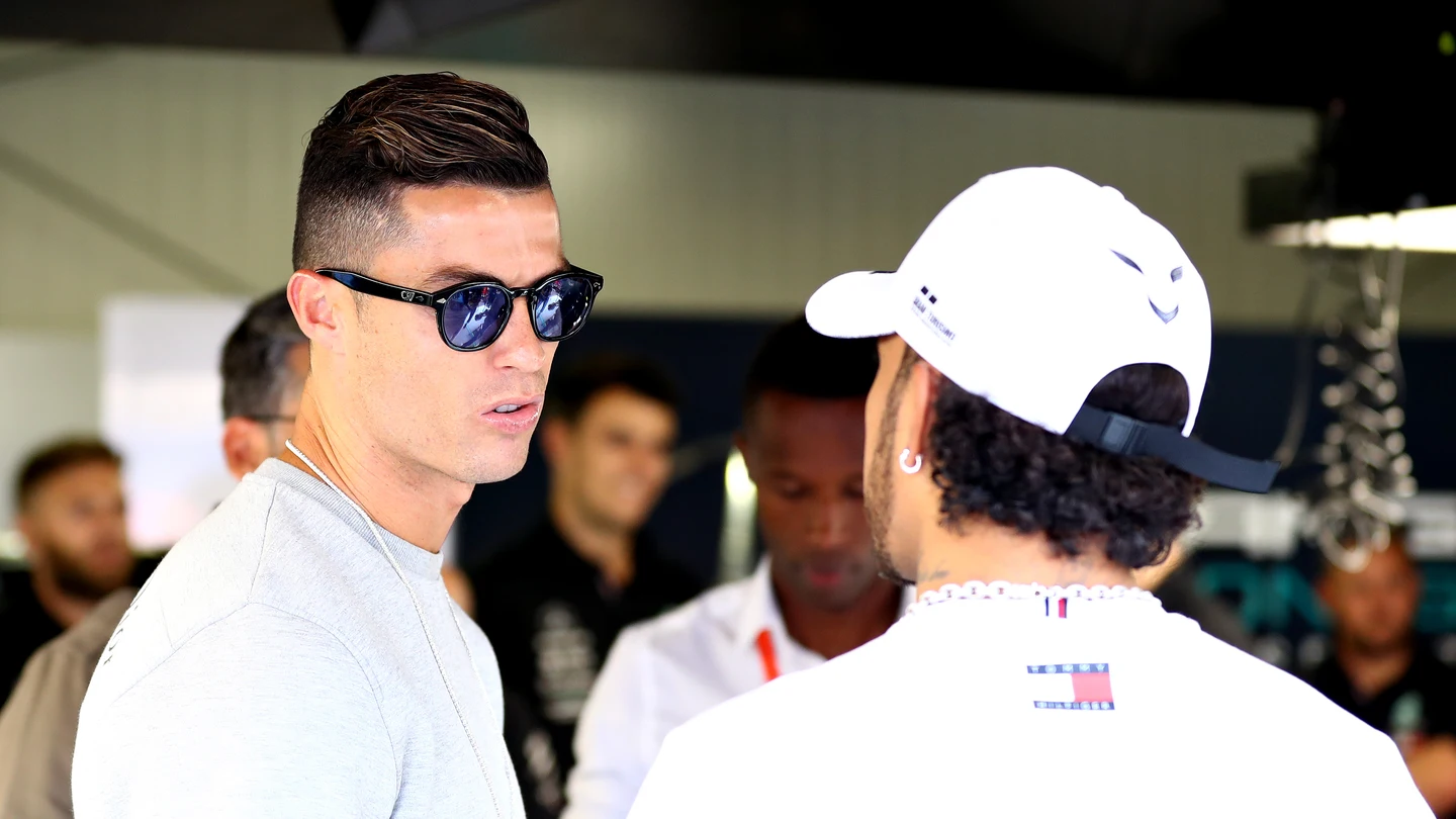 Cristiano Ronaldo y Lewis Hamilton Cristiano Ronaldo y Lewis Hamilton