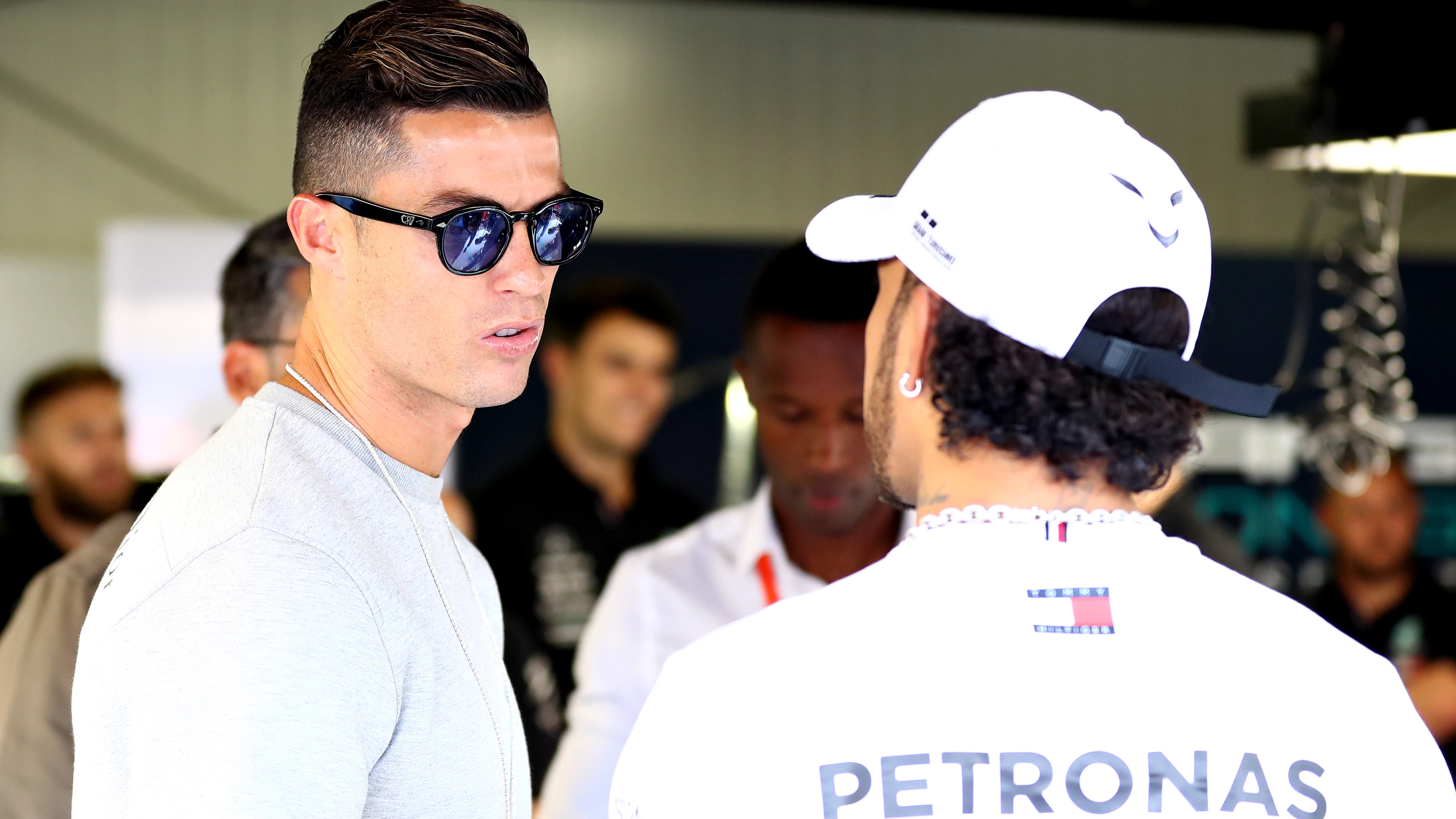 Cristiano Ronaldo y Lewis Hamilton Cristiano Ronaldo y Lewis Hamilton