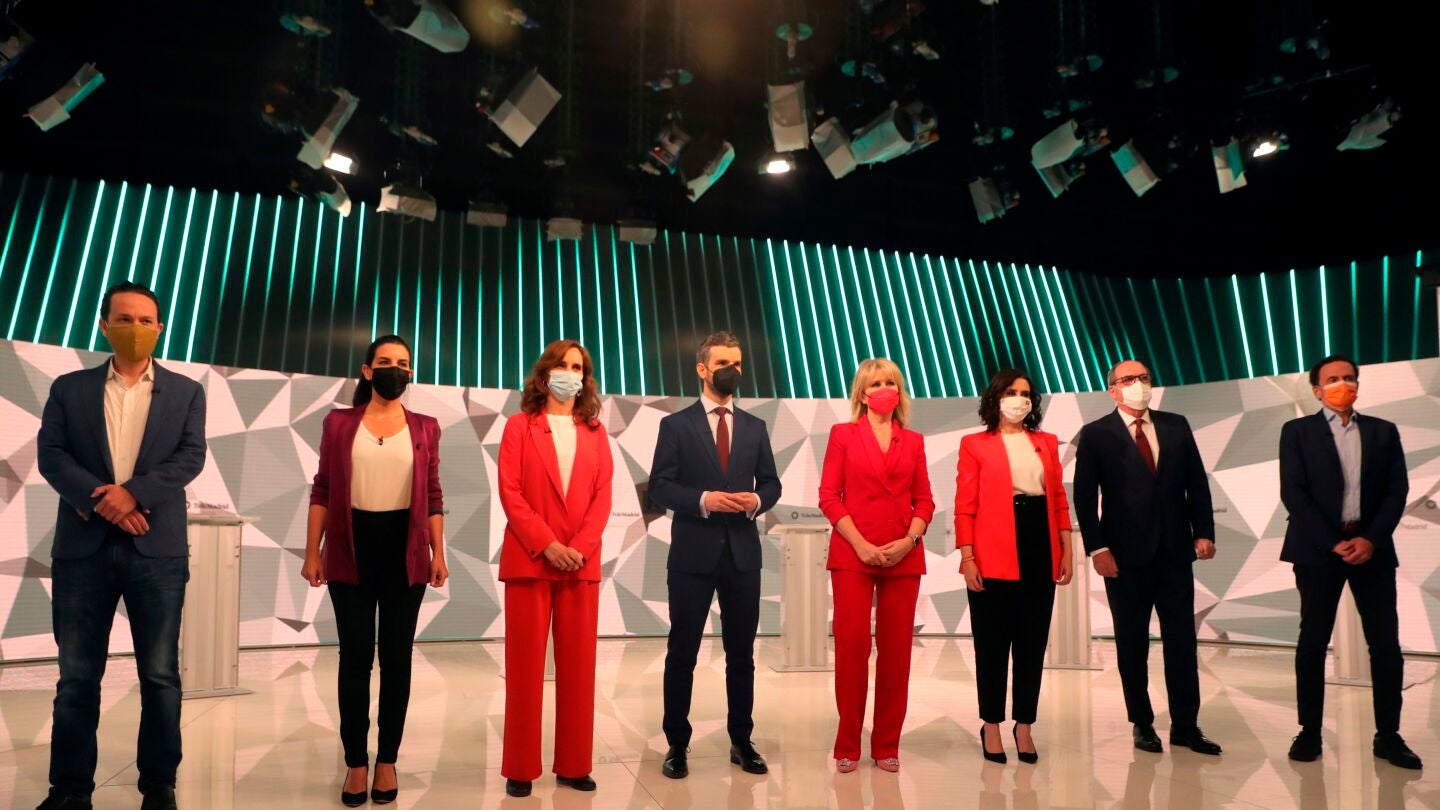 Los candidatos a la presidencia de la Comunidad de Madrid, en el debate