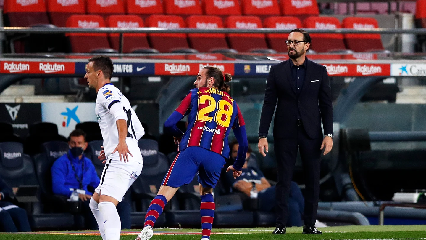 Bordalás, en el FC Barcelona - Getafe Bordalás, en el FC Barcelona - Getafe