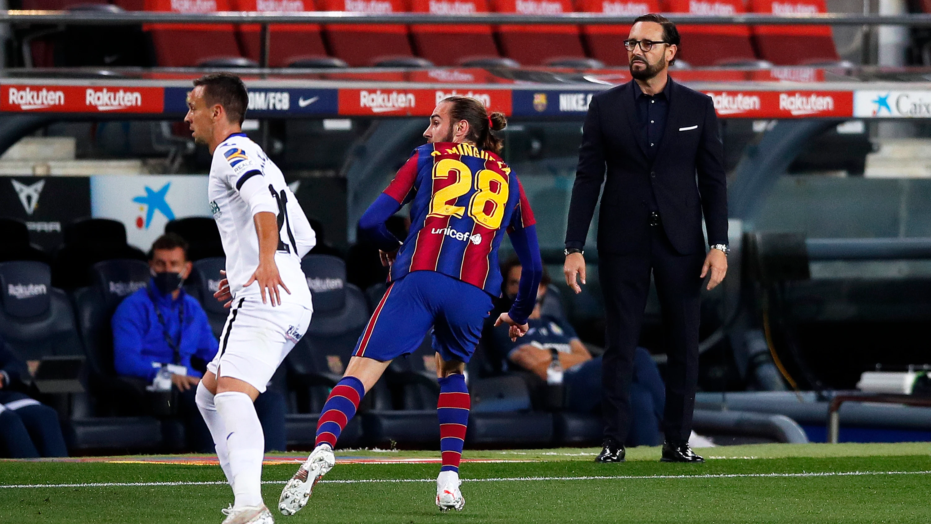 Bordalás, en el FC Barcelona - Getafe