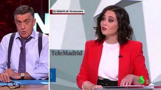 La reacción de Wyoming antes las duras descalificaciones personales de Ayuso a Iglesias en el debate La reacción de Wyoming antes las duras descalificaciones personales de Ayuso a Iglesias en el debate