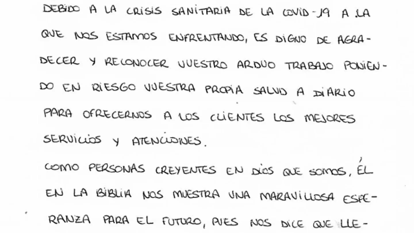 LIDL recibe una emotiva carta de un matrimonio de vecinos: "Es digno reconocer vuestro trabajo poniendo en riesgo vuestra propia salud" LIDL recibe una emotiva carta de un matrimonio de vecinos: "Es digno reconocer vuestro trabajo poniendo en riesgo vuestra propia salud"