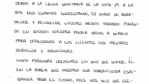 LIDL recibe una emotiva carta de un matrimonio de vecinos: "Es digno reconocer vuestro trabajo poniendo en riesgo vuestra propia salud"