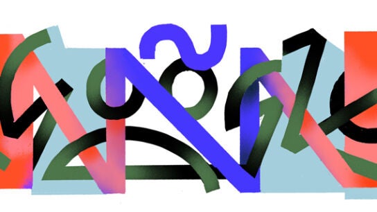 Otra de los versiones del doodle escogido por Google para celebrar el Día del Idioma Español