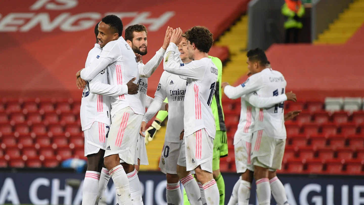 El Real Madrid celebra un gol El Real Madrid celebra un gol