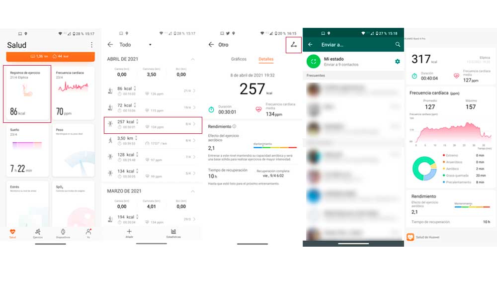 Compartiendo los datos de nuestra actividad física