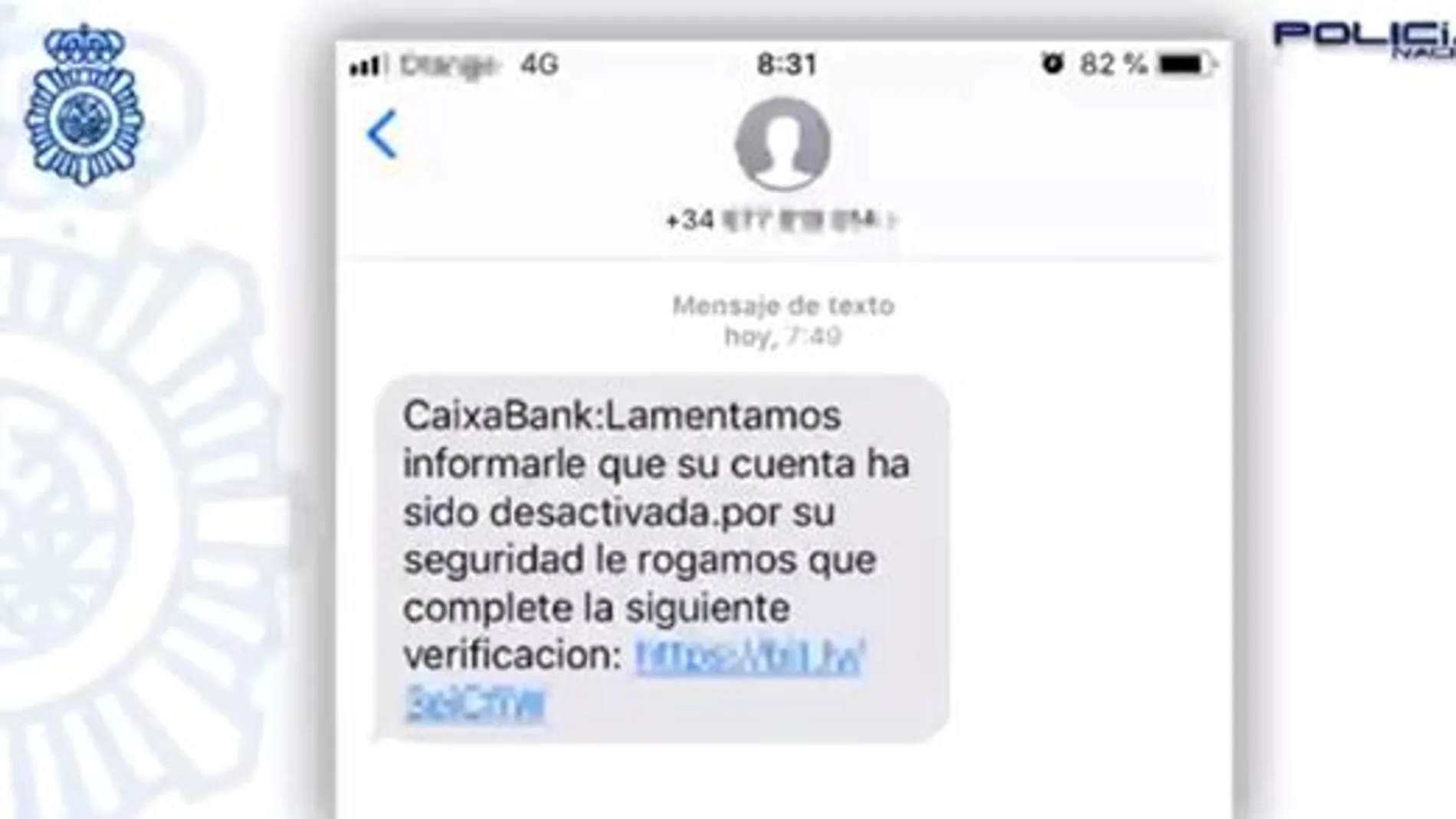 Alerta por un falso mensaje de Caixabank