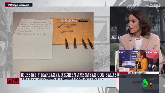 Al rojo vivo (23-04-21) La condena de Reyes Maroto a las amenazas a Iglesias y Marlaska: "El discurso del odio tiene consecuencias" Al rojo vivo (23-04-21) La condena de Reyes Maroto a las amenazas a Iglesias y Marlaska: "El discurso del odio tiene consecuencias"