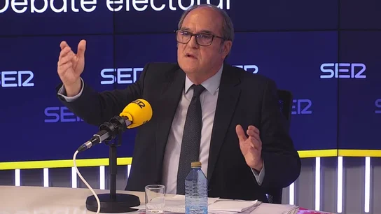 Ángel Gabilondo, durante el debate de la Cadena SER por el 4M Ángel Gabilondo, durante el debate de la Cadena SER por el 4M