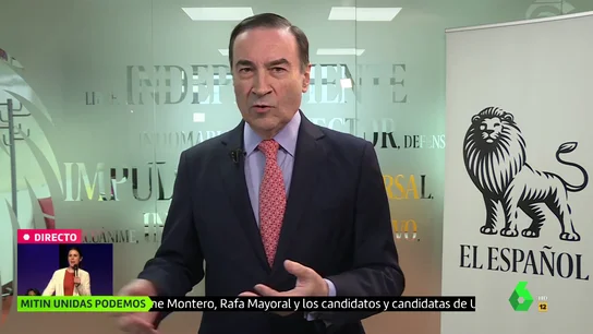 Pedro J. Ramírez equipara a Vox y Podemos: "Les gustaría que la democracia española saltara por los aires" Pedro J. Ramírez equipara a Vox y Podemos: "Les gustaría que la democracia española saltara por los aires"