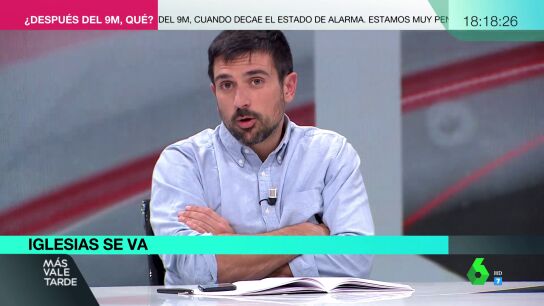 M&aacute;s Vale Tarde (05-05-21) Ram&oacute;n Espinar critica las palabras de Monedero y pide reflexionar "con humildad": "Nos han pegado un bofet&oacute;n de realidad"