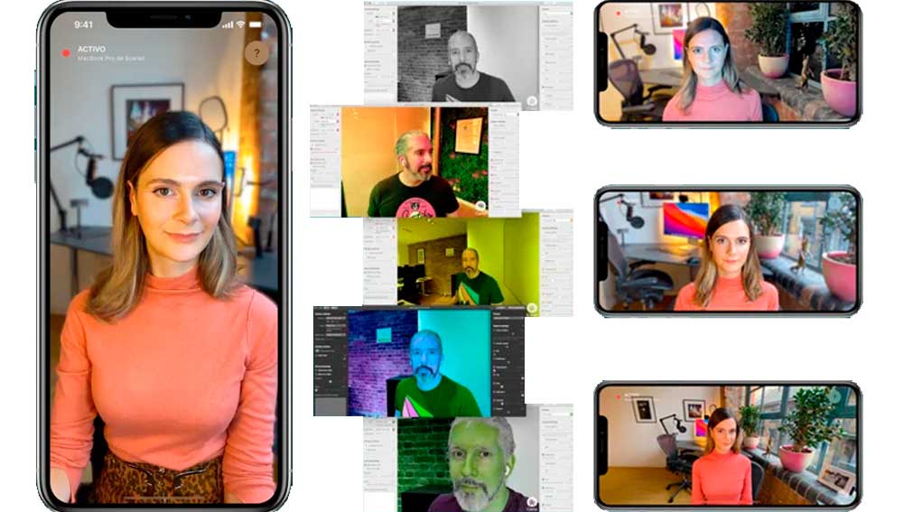 una aplicación que convierte un iPhone en webcam