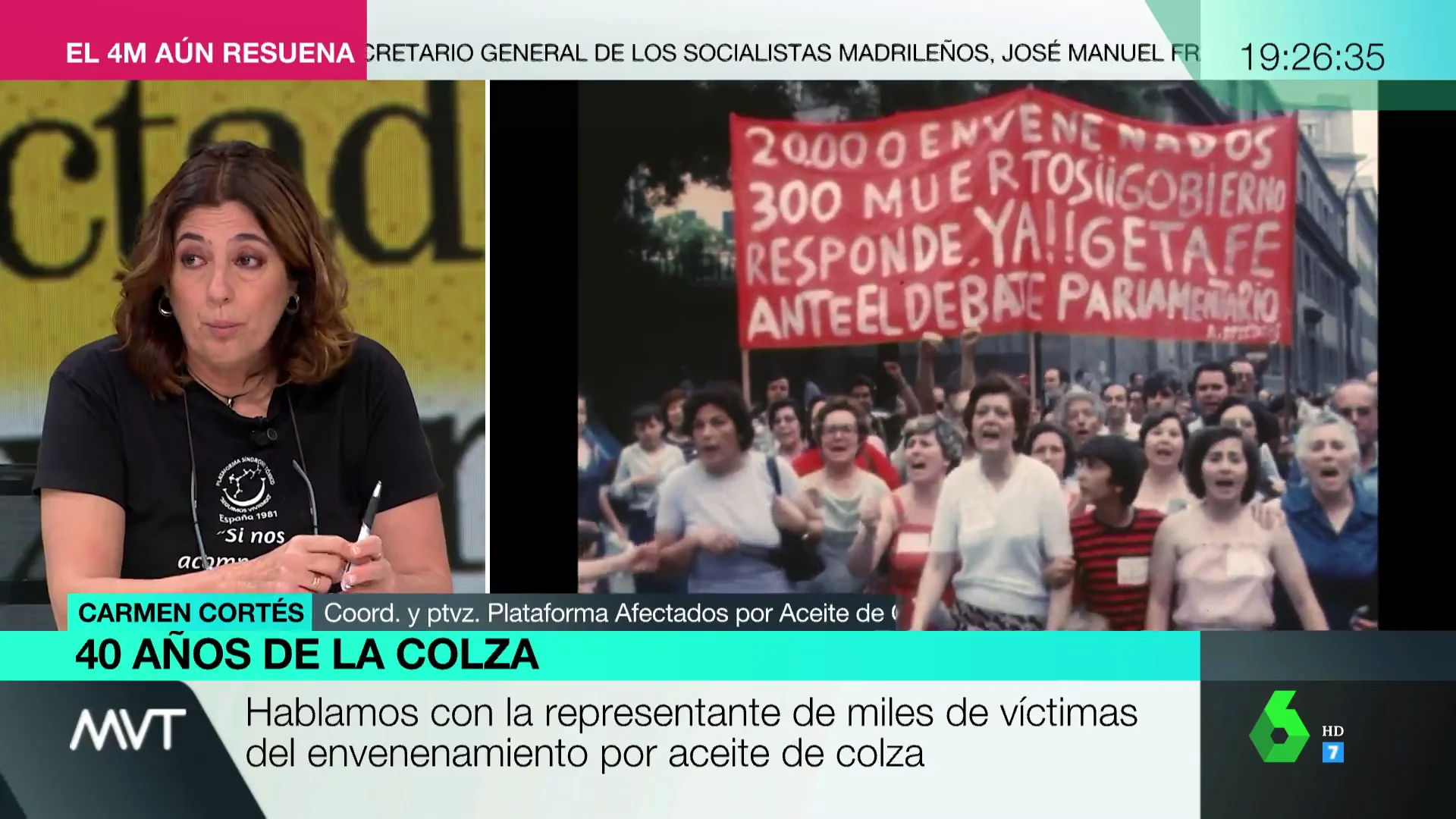 La denuncia entre lágrimas de una víctima del aceite de colza: "No estamos curados, seguimos sufriendo"