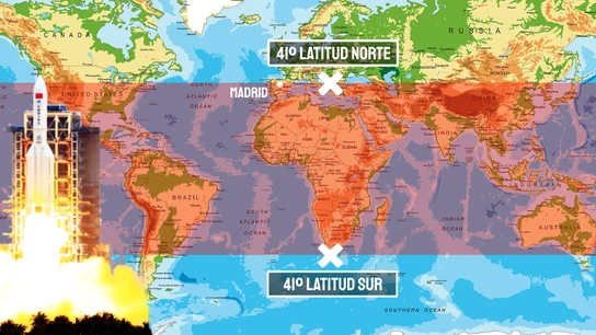 ¿Cuál es la probabilidad de que el cohete chino fuera de control caiga en Madrid? ¿Cuál es la probabilidad de que el cohete chino fuera de control caiga en Madrid?