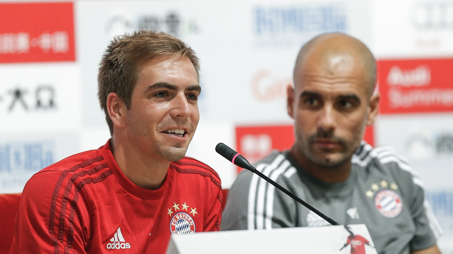Phillip Lahm y Pep Guardiola Phillip Lahm y Pep Guardiola