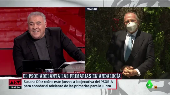 El divertido 'dardo' de Ferreras a Carmona por recordarle la derrota del Madrid en Champions El divertido 'dardo' de Ferreras a Carmona por recordarle la derrota del Madrid en Champions