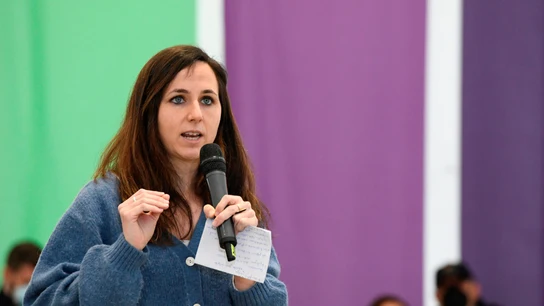 Ione Belarra, en un acto de campaña de Podemos. Ione Belarra, en un acto de campaña de Podemos.