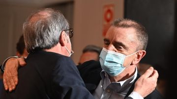 El candidato del PSOE en Madrid, Ángel Gabilondo, junto al secretario general del PSOE-M, José Manuel Franco