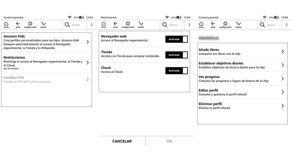 Crear y gestionar perfiles infantiles en Amazon Kindle