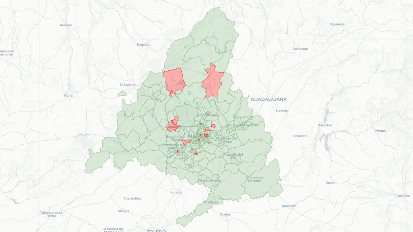 Estas son las zonas básicas de salud confinadas en la Comunidad de Madrid por COVID-19 Estas son las zonas básicas de salud confinadas en la Comunidad de Madrid por COVID-19