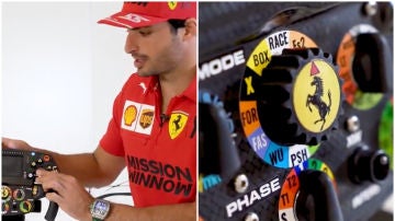 Sainz explica como funciona el volante de un Fórmula 1