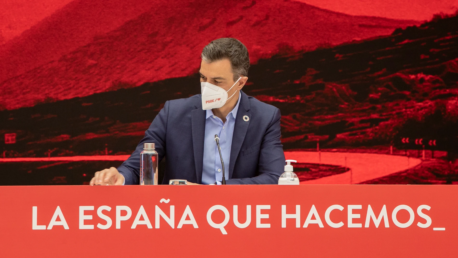 Pedro Sánchez, durante la Ejecutiva del PSOE