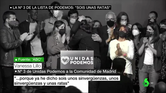 El audio de la número 3 de Iglesias el 4M, de IU, criticando a Podemos: "Sois unos sinvergüenzas y unas ratas" El audio de la número 3 de Iglesias el 4M, de IU, criticando a Podemos: "Sois unos sinvergüenzas y unas ratas"