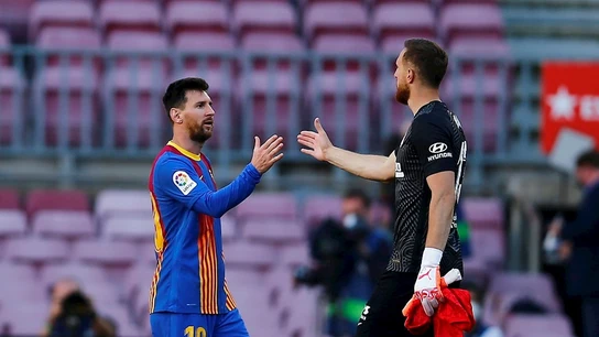 Leo Messi y Jan Oblak Leo Messi y Jan Oblak