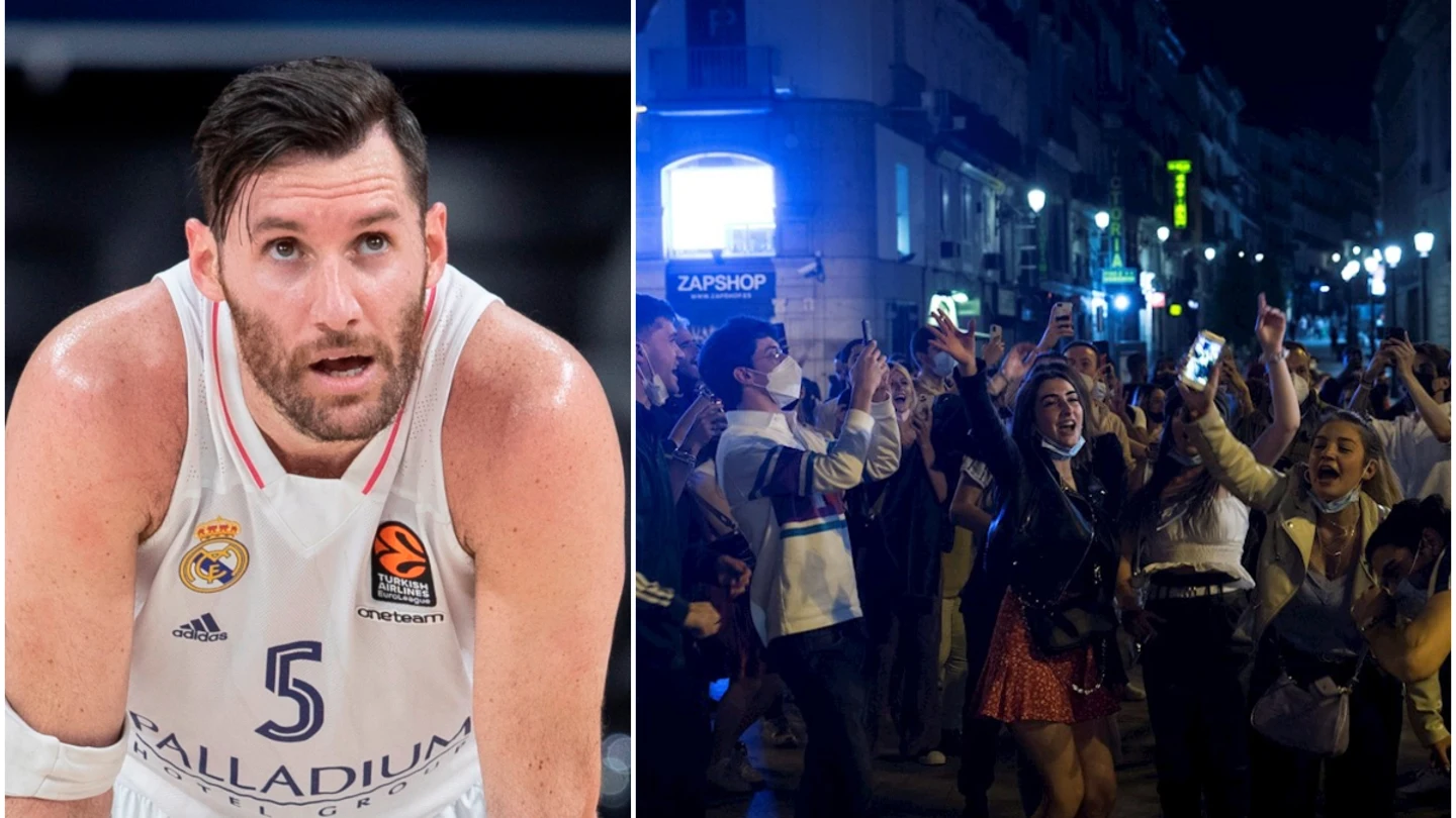 Rudy Fernández y una fiesta en las calles de Madrid tras el Estado de Alarma Rudy Fernández y una fiesta en las calles de Madrid tras el Estado de Alarma