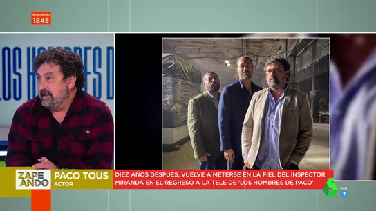 El susto de Dani Mateo cuando Paco Tous le dice que le va a contar el final de Los Hombres de Paco: "Hostia, no me jodas" El susto de Dani Mateo cuando Paco Tous le dice que le va a contar el final de Los Hombres de Paco: "Hostia, no me jodas"